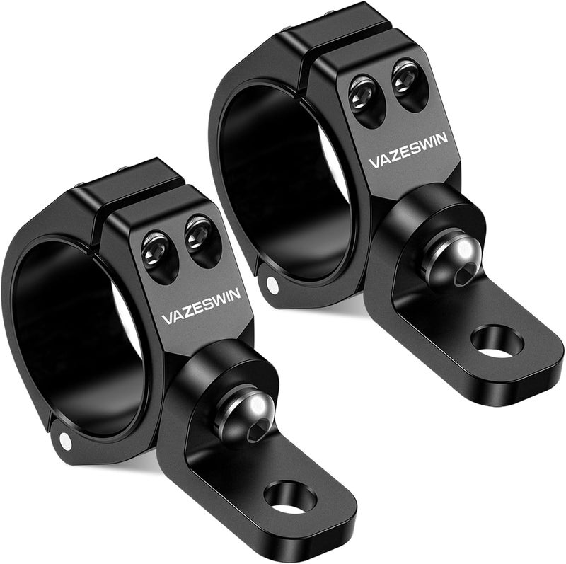 VAZESWIN 2PCS Solid UTV Whip Light Mount, Aluminium Alloy Thickened UTV Flag Mount, Heavy Duty Light Bar Mounting Bracket 360° Rotation Adjustable Roll Bar Clamp for 1.5"/1.75"/1.85"/2"/2.1" Roll Cage - Image 1